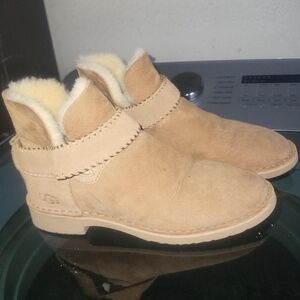 UGG Tan Shearling Ankle Boots